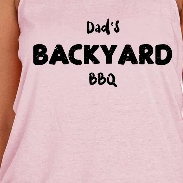 Father's Day: Dad's Backyard Bbq Gift Bbq Sayings Meaningful Gift Women's Knotted Racerback Tank