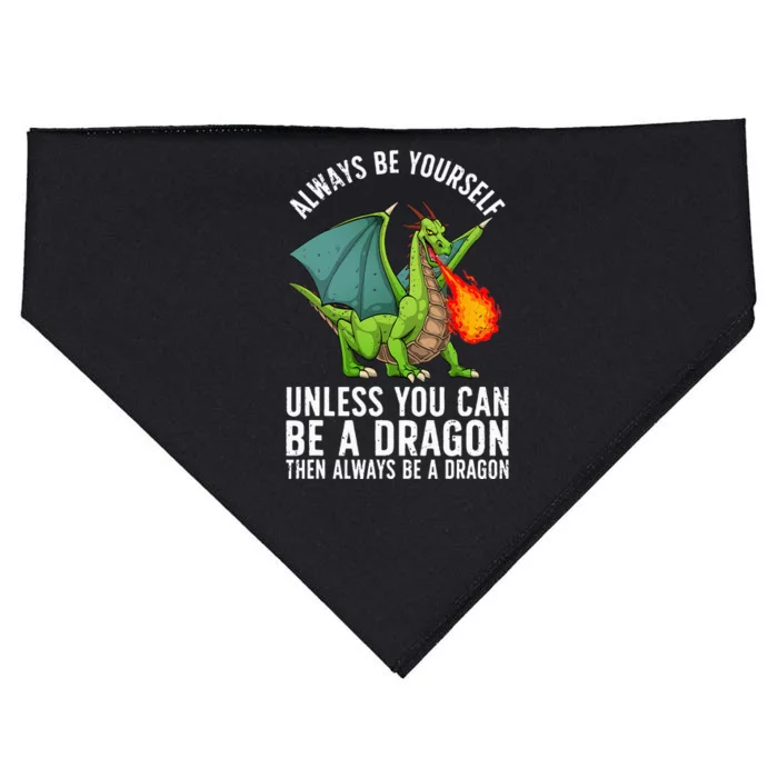 Funny Dragon Design For  Fantasy Dragon Lover USA-Made Doggie Bandana