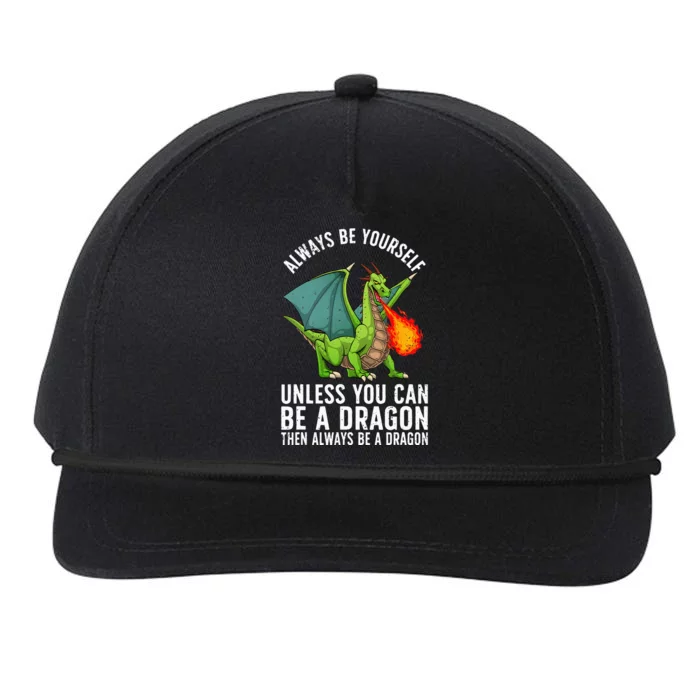 Funny Dragon Design For  Fantasy Dragon Lover Snapback Five-Panel Rope Hat