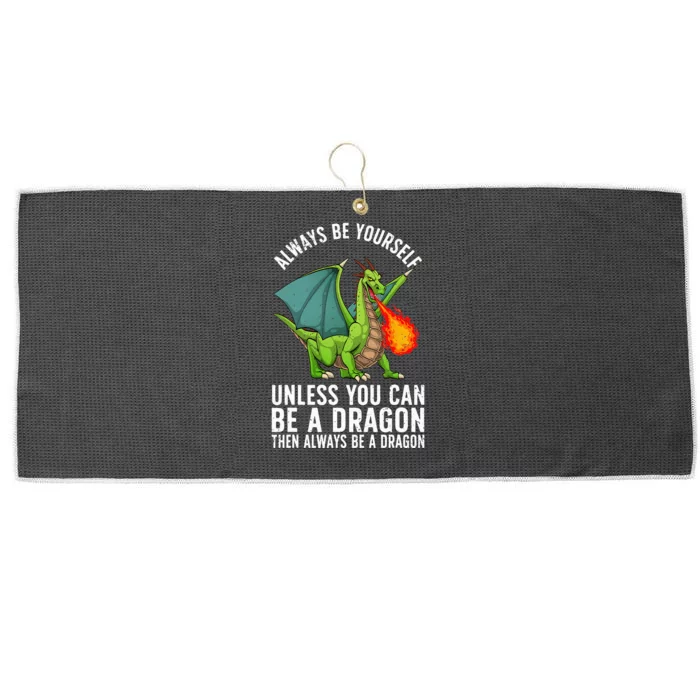 Funny Dragon Design For  Fantasy Dragon Lover Large Microfiber Waffle Golf Towel