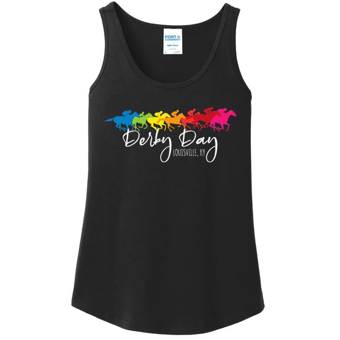 Funny Derby Day Louisville Kentucky Style Horse Racing Ladies Essential Tank