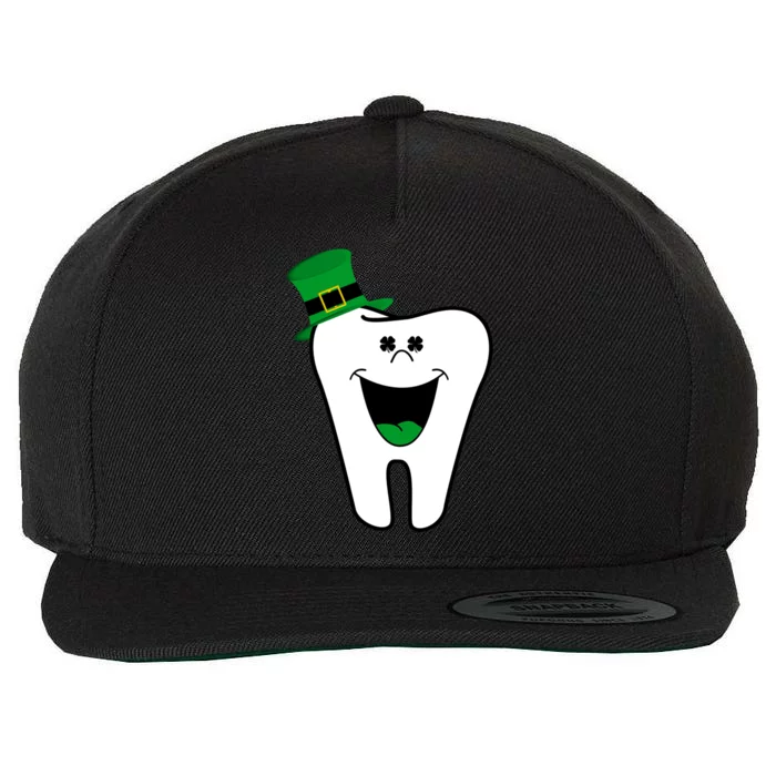 Funny Dentist Dental Tooth Shamrock St Patrick Day Cute Gift Wool Snapback Cap