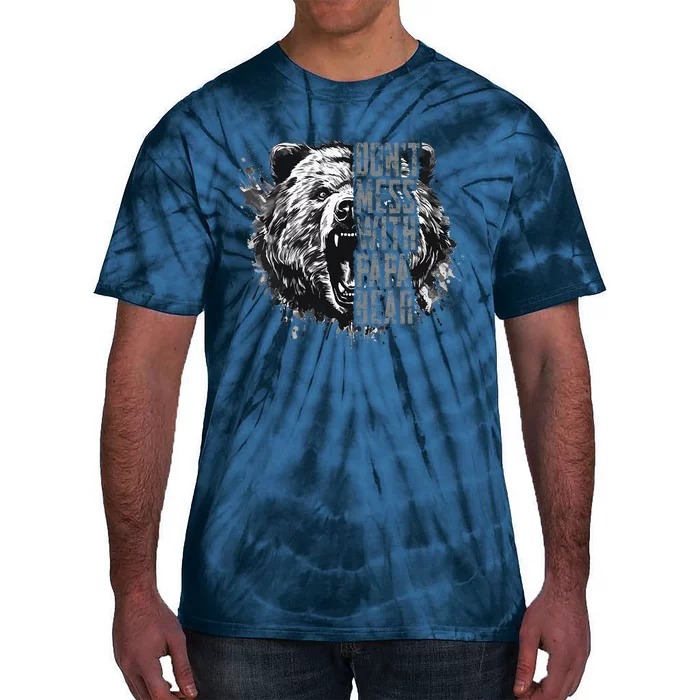 Fathers Day Dont Mess With Papa Bear Tie-Dye T-Shirt