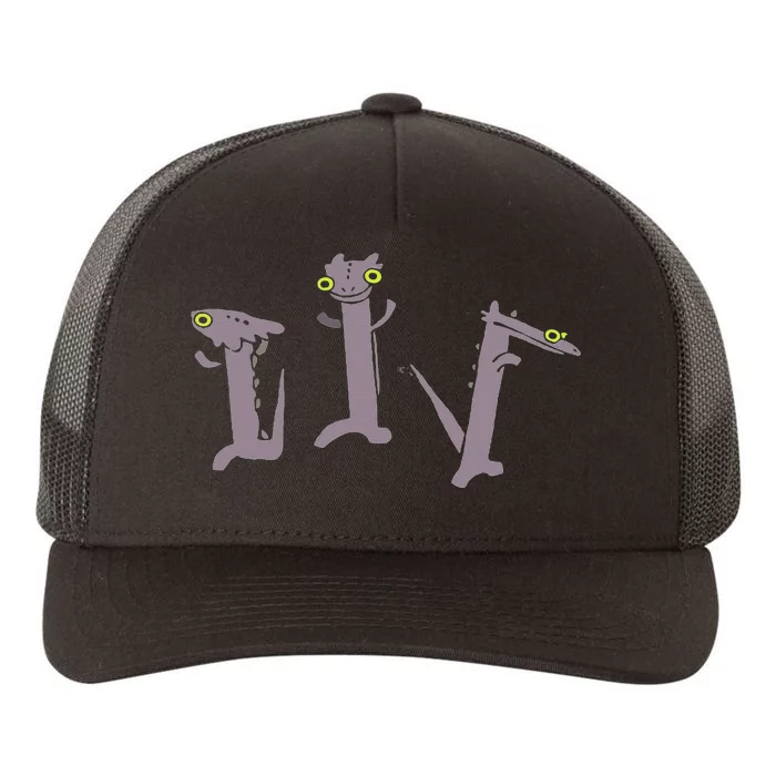 Funny Dancing Dragon Meme Yupoong Adult 5-Panel Trucker Hat