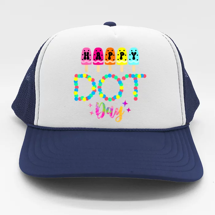 Funny Dot Day 2024 Colorful Polka Dot Day Gift Trucker Hat