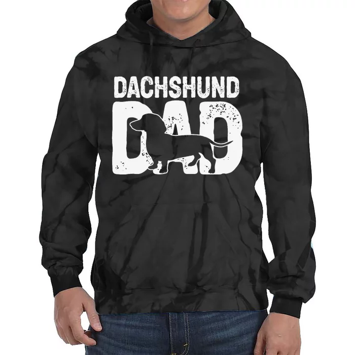 Funny Dachshund Dad Dog Lover Dachshund Father Dog Owner Tie Dye Hoodie