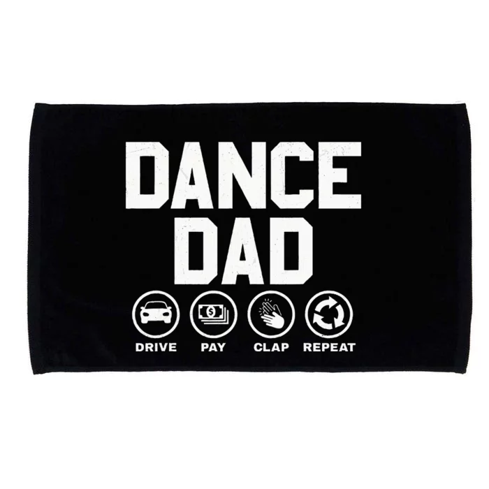 Funny Dance Dad Proud Dancer Dancing Father Microfiber Hand Towel