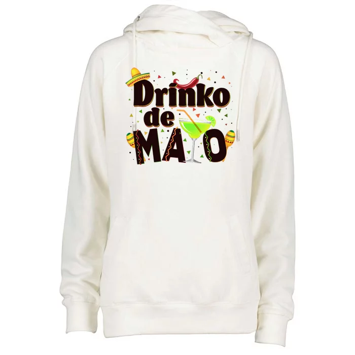 Funny Drinko De Mayo Cinco De Mayo Womens Funnel Neck Pullover Hood