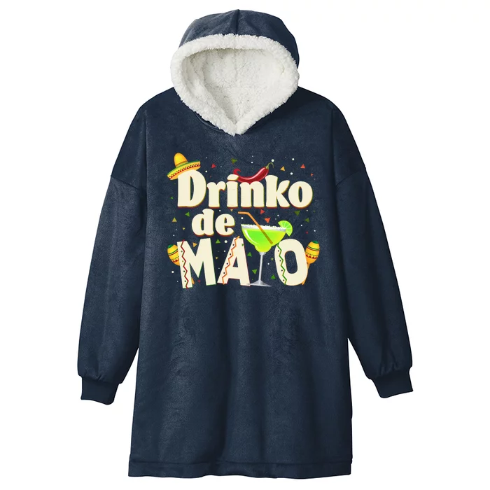 Funny Drinko De Mayo Cinco De Mayo Hooded Wearable Blanket