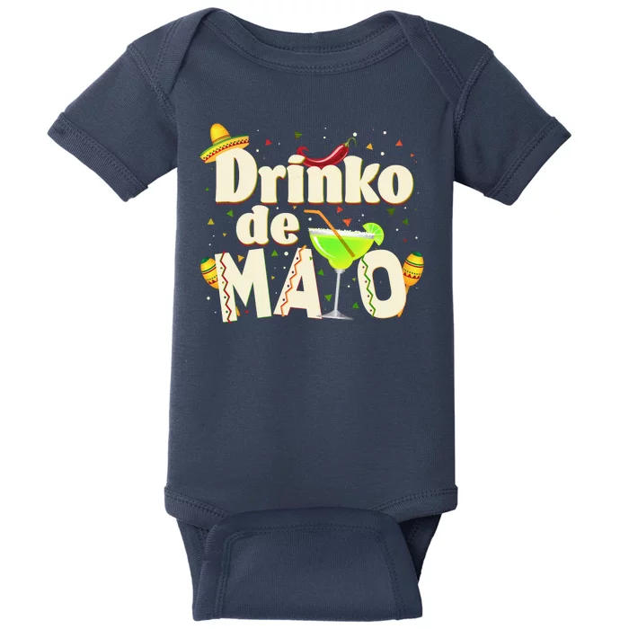 Funny Drinko De Mayo Cinco De Mayo Baby Bodysuit