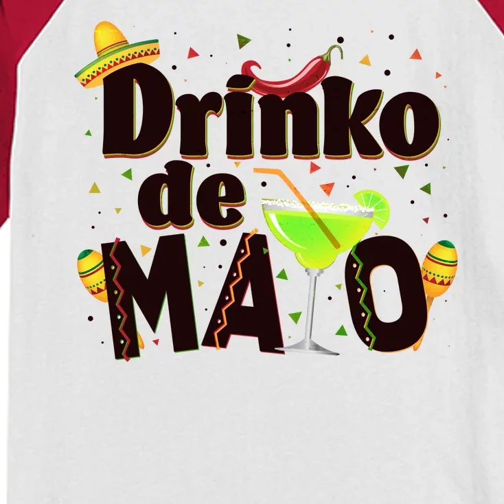 Funny Drinko De Mayo Cinco De Mayo Kids Colorblock Raglan Jersey