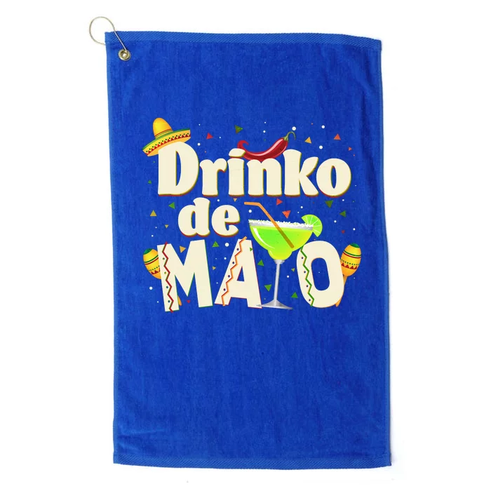 Funny Drinko De Mayo Cinco De Mayo Platinum Collection Golf Towel