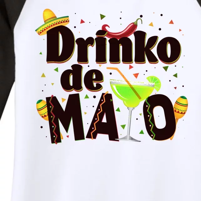 Funny Drinko De Mayo Cinco De Mayo Women's Tri-Blend 3/4-Sleeve Raglan Shirt