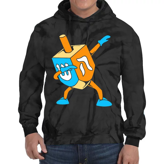 Funny Dabbing Dreidel Hanukkah Dancing Chanukah Tie Dye Hoodie