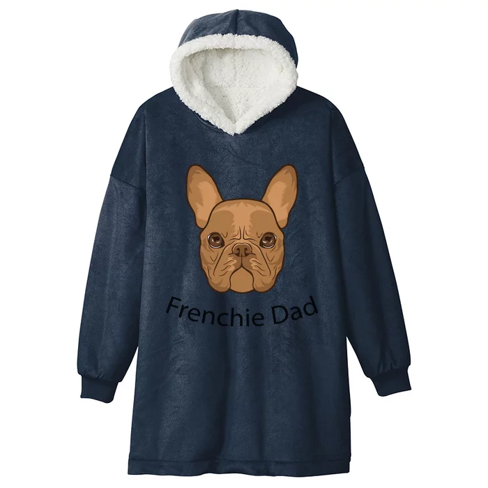 Frenchie Dad Design Hooded Wearable Blanket