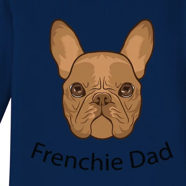 Frenchie Dad Design Baby Long Sleeve Bodysuit