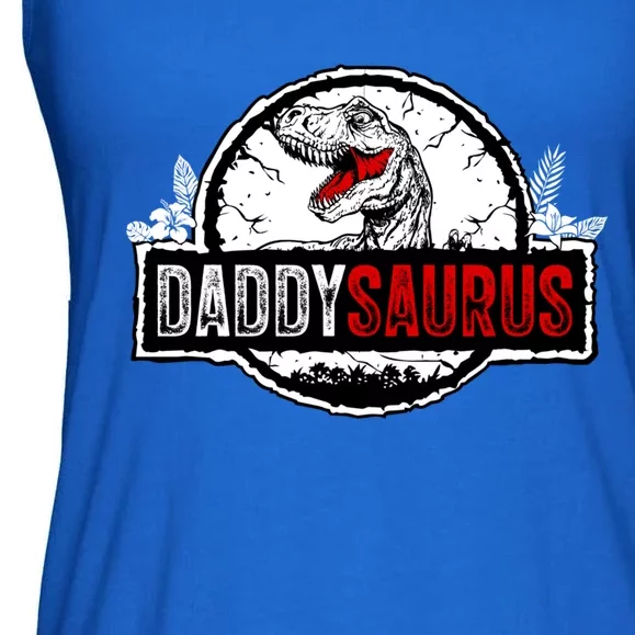 Fathers Day Daddysaurus Great Funny Gift Idea For Dad Gift Ladies Essential Flowy Tank