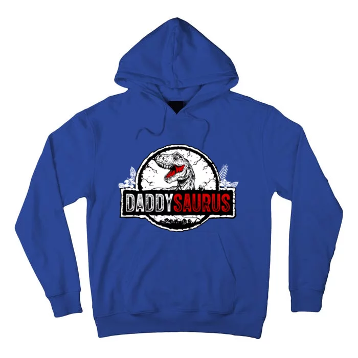 Fathers Day Daddysaurus Great Funny Gift Idea For Dad Gift Tall Hoodie