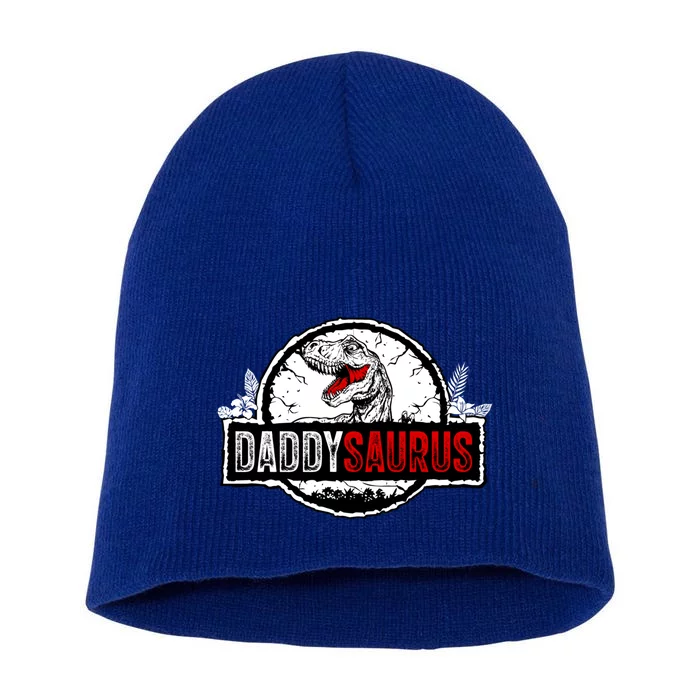 Fathers Day Daddysaurus Great Funny Gift Idea For Dad Gift Short Acrylic Beanie