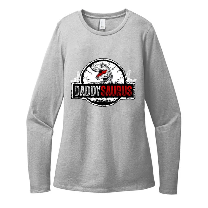 Fathers Day Daddysaurus Great Funny Gift Idea For Dad Gift Womens CVC Long Sleeve Shirt