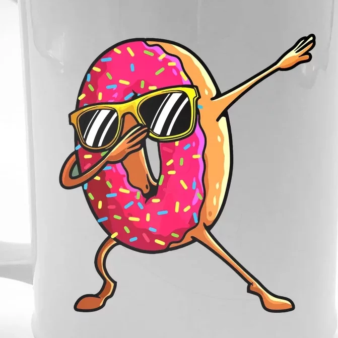 Funny Donut Designs For Boy Girl Hiphop Dabbing Donut Front & Back Beer Stein