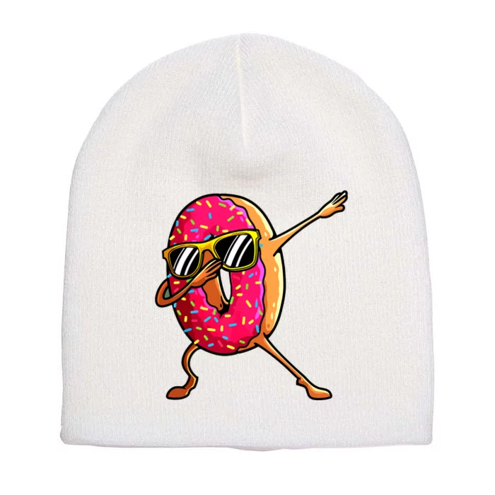 Funny Donut Designs For Boy Girl Hiphop Dabbing Donut Short Acrylic Beanie