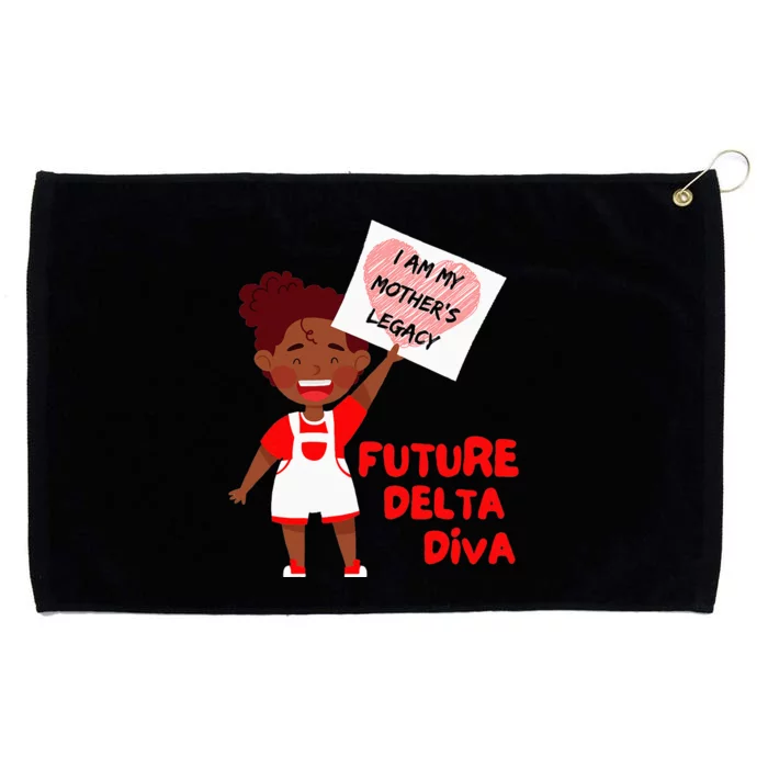 Future Delta Diva Black Sorority 1913 Grommeted Golf Towel