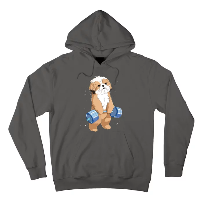 Funny Dog Deadlift Shih Tzu Hoodie