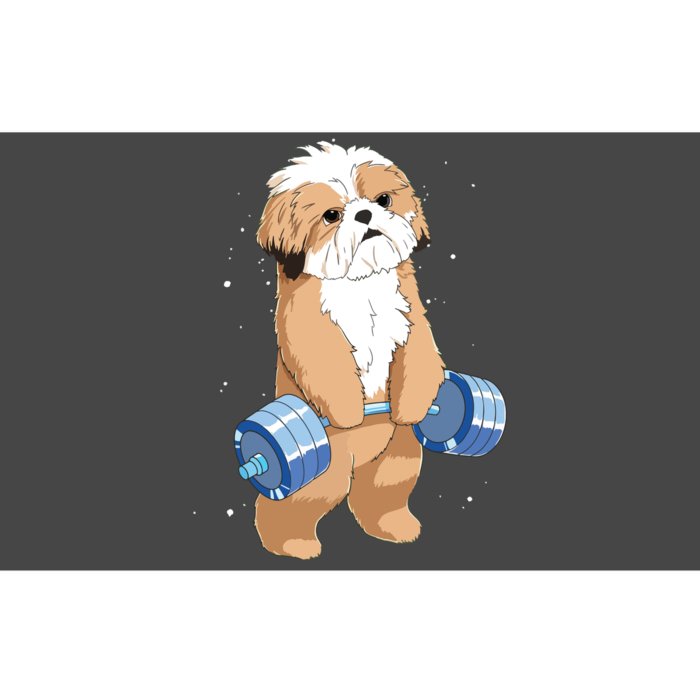 Funny Dog Deadlift Shih Tzu Bumper Sticker