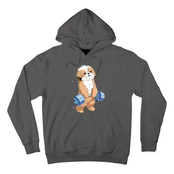 Funny Dog Deadlift Shih Tzu Tall Hoodie