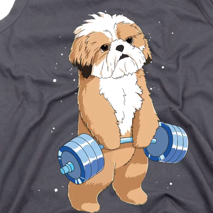 Funny Dog Deadlift Shih Tzu Tank Top