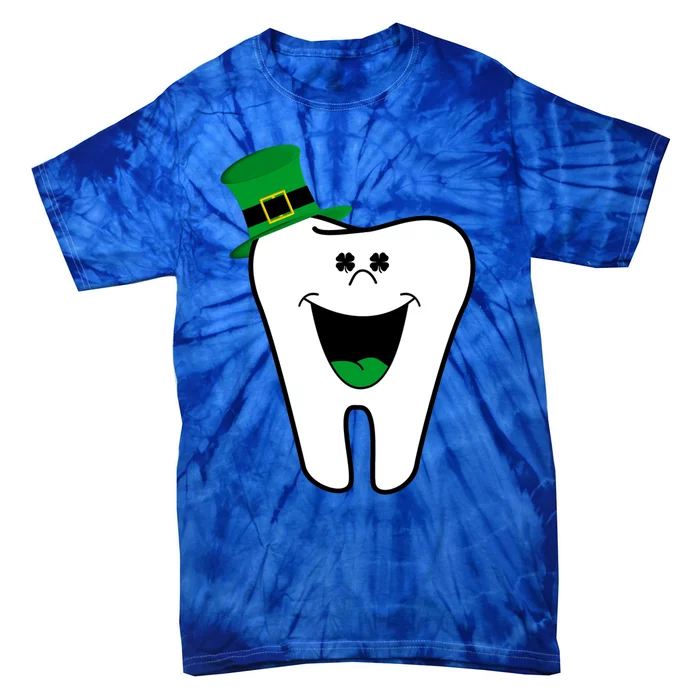 Funny Dentist Dental Tooth Shamrock St Patrick Day Gift Tie-Dye T-Shirt