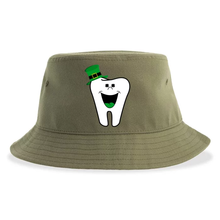 Funny Dentist Dental Tooth Shamrock St Patrick Day Gift Sustainable Bucket Hat