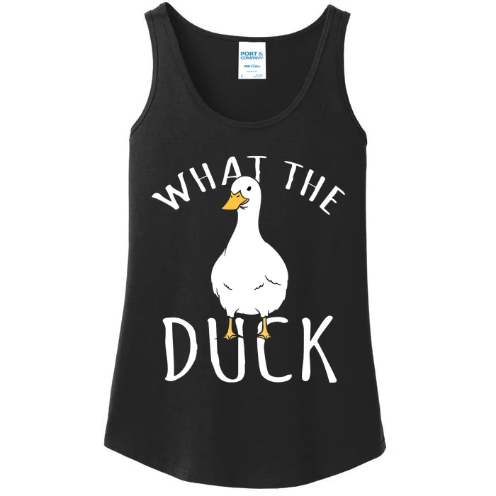 Funny Daddy Duck Rubber Duck Ladies Essential Tank