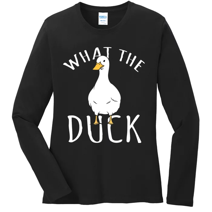 Funny Daddy Duck Rubber Duck Ladies Long Sleeve Shirt