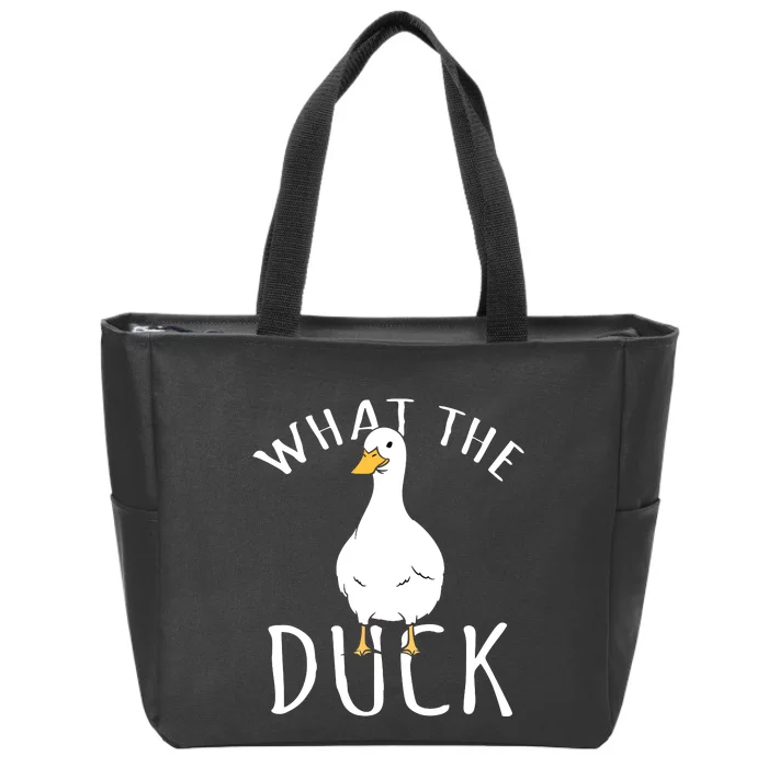 Funny Daddy Duck Rubber Duck Zip Tote Bag