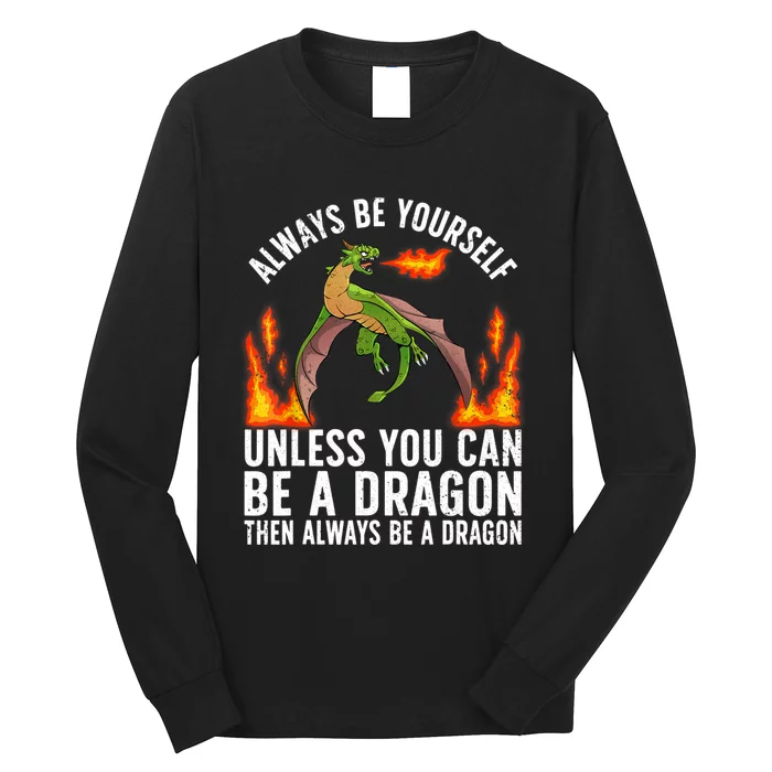 Funny Dragon Design For Men Women Fantasy Dragon Lover Long Sleeve Shirt