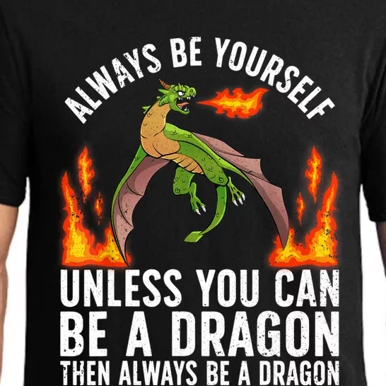 Funny Dragon Design For Men Women Fantasy Dragon Lover Pajama Set