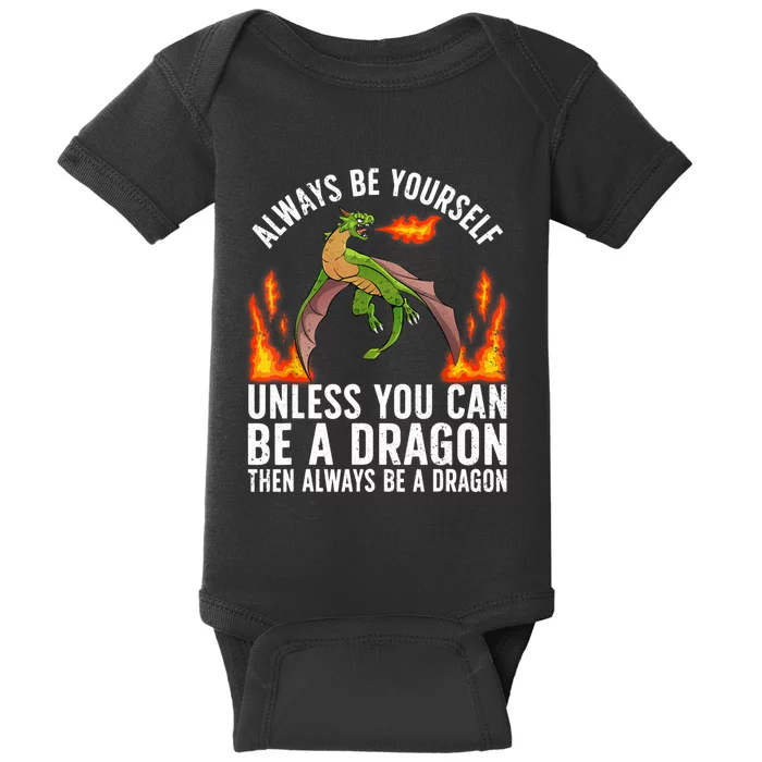 Funny Dragon Design For Men Women Fantasy Dragon Lover Baby Bodysuit