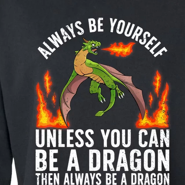 Funny Dragon Design For Men Women Fantasy Dragon Lover Cropped Pullover Crew