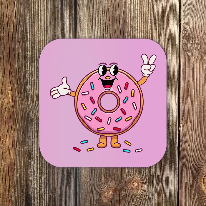 Funny Donu Donut Sprinkles Coaster