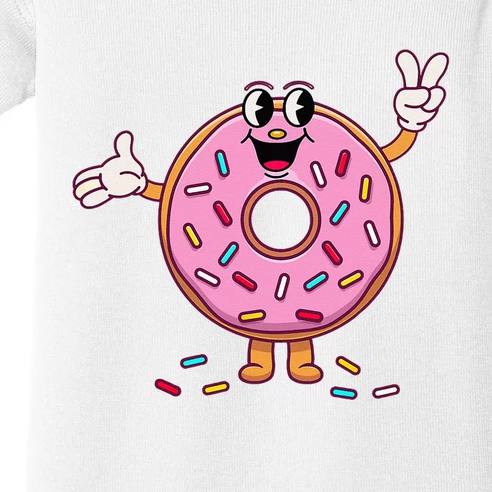 Funny Donu Donut Sprinkles Baby Bodysuit