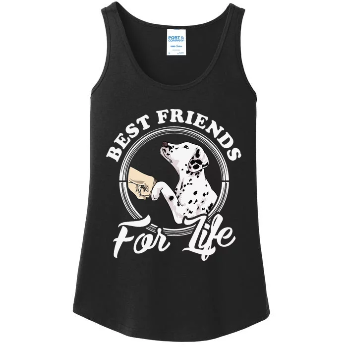 Funny Dalmatian Design Best Friends Dalmation Lovers Ladies Essential Tank