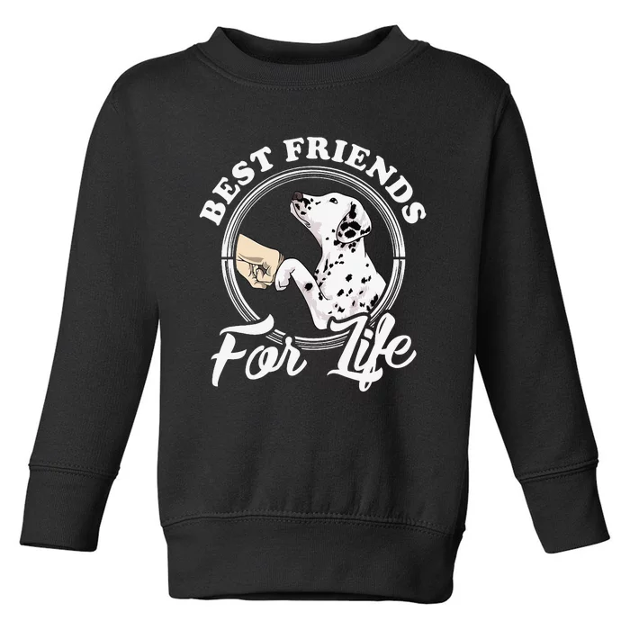 Funny Dalmatian Design Best Friends Dalmation Lovers Toddler Sweatshirt