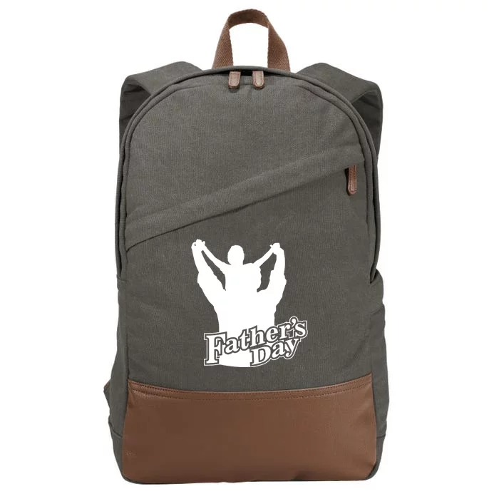 Father's Day Dad And Son Cotton Canvas Backpack