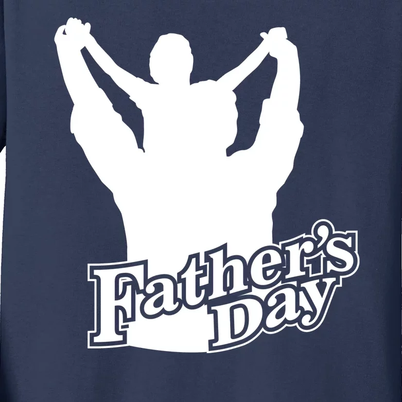 Father's Day Dad And Son Kids Long Sleeve Shirt