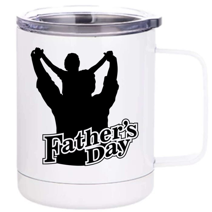 Father's Day Dad And Son Front & Back 12oz Stainless Steel Tumbler Cup