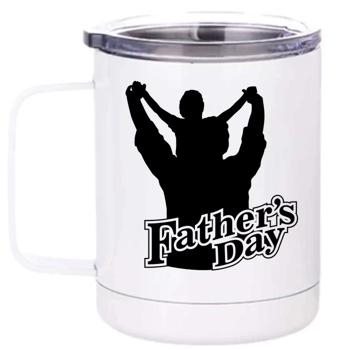 Father's Day Dad And Son Front & Back 12oz Stainless Steel Tumbler Cup