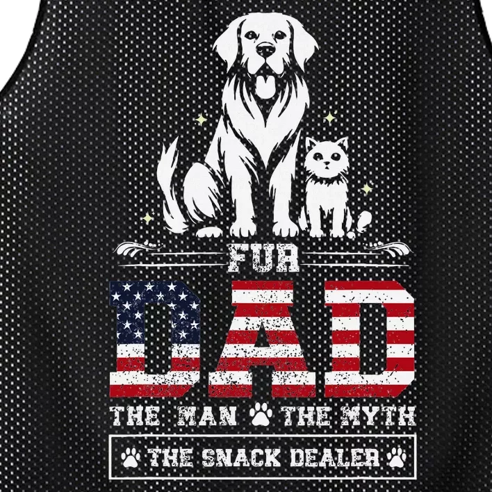 Fur Dad Dog And Cat Lovers FatherS Day Design Mesh Reversible Basketball Jersey Tank