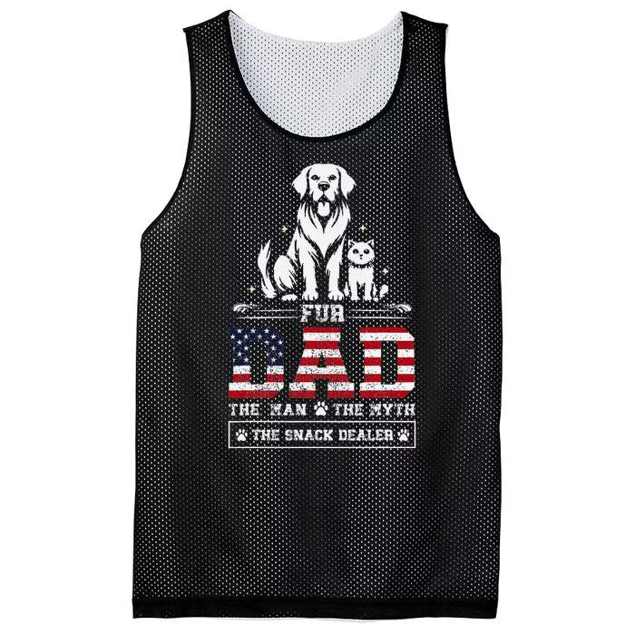 Fur Dad Dog And Cat Lovers FatherS Day Design Mesh Reversible Basketball Jersey Tank